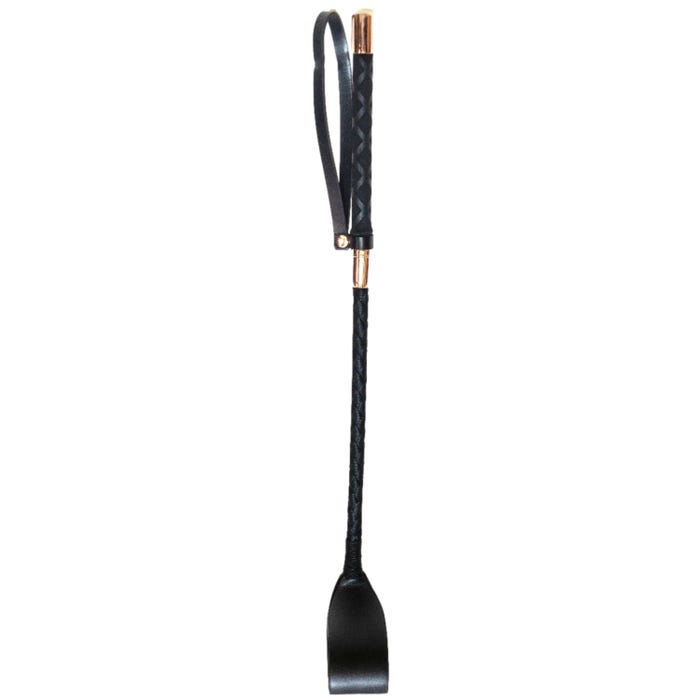 Cravache noire Metal et PU Dorcel